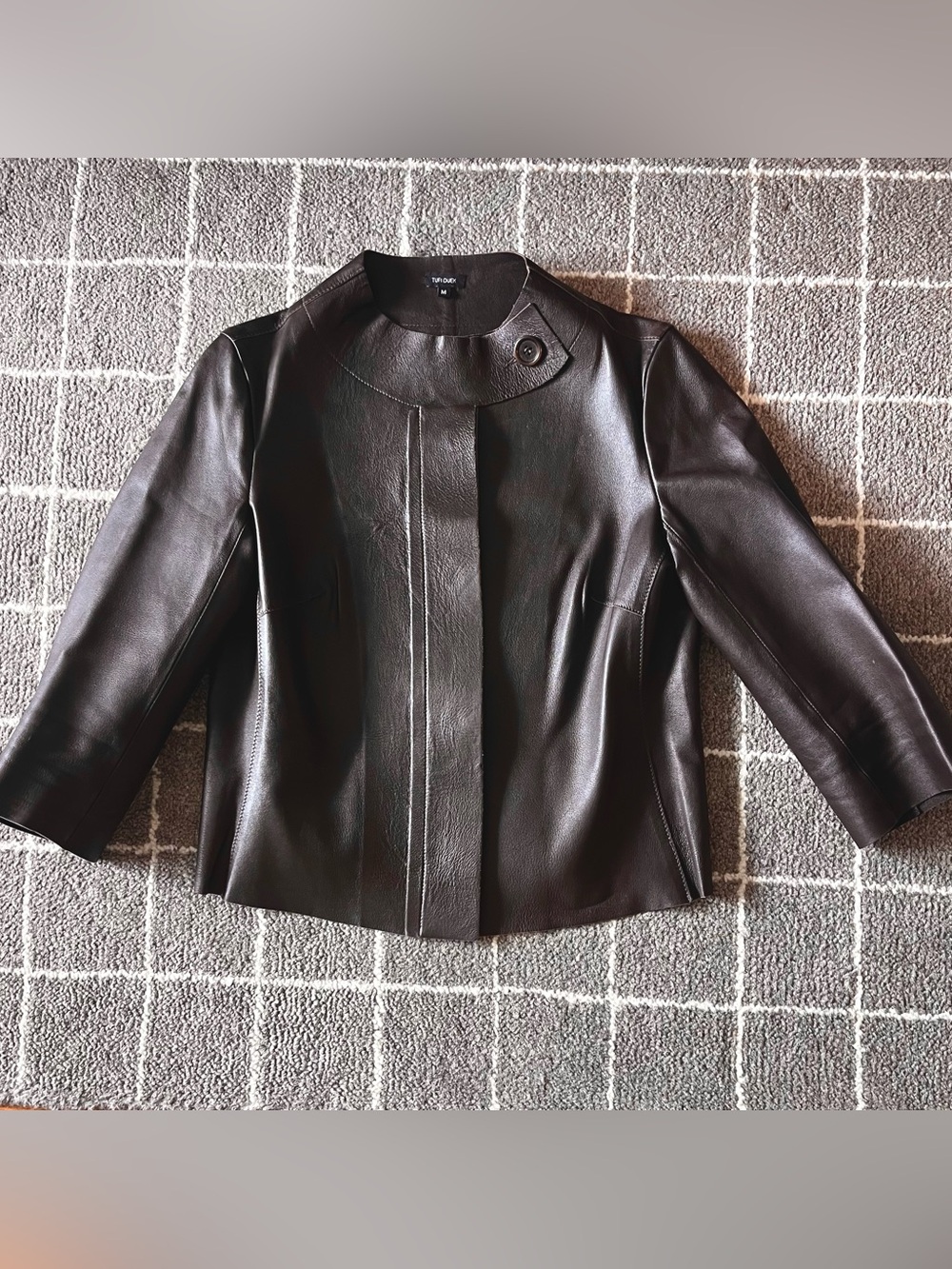 RareTufi Duek Chocolate Brown Leather Jacket